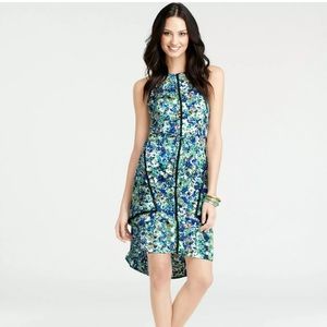 Ann Taylor Dress Garden Floral Print High-Low Surf